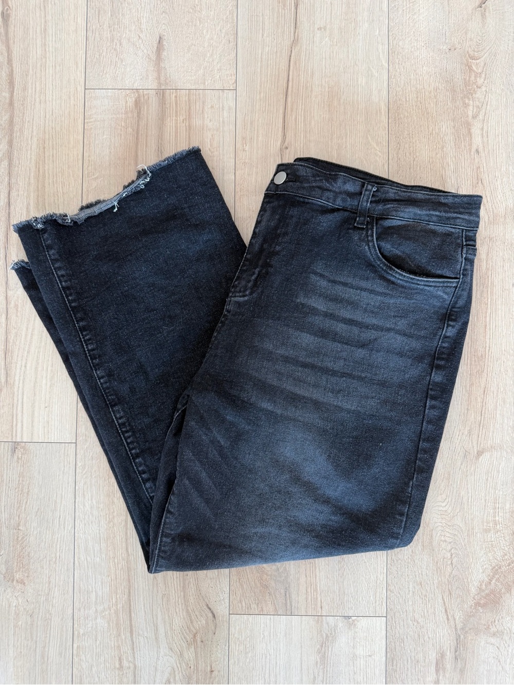 Black Washed Stretch Jeans